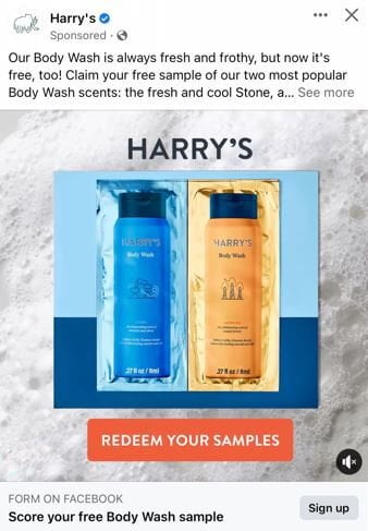 Harrys Body Wash Sample
